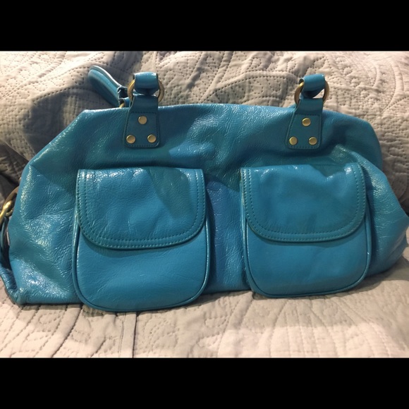 Turquoise patent leather purse - Picture 6 of 6